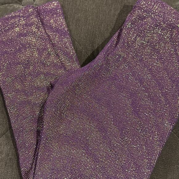 Peek purple metallic leggings size 4/5 - Picture 3 of 3